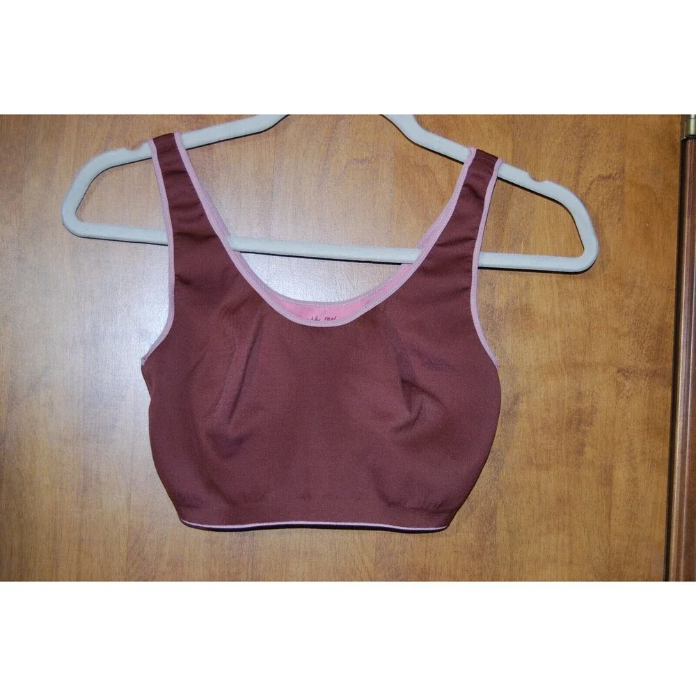 Aerie Sports Bra Women's Medium Pink 2 Tone Scoop Lounge Sleeveless Padded